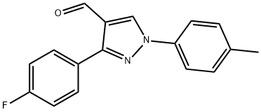 3-(4-FLUOROPHENYL)-1-P-TOLYL-1H-PYRAZOLE-4-CARBALDEHYDE Structural