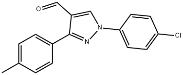 1-(4-CHLOROPHENYL)-3-P-TOLYL-1H-PYRAZOLE-4-CARBALDEHYDE Structural