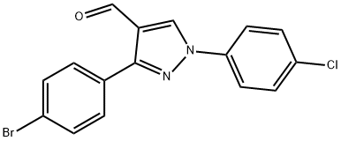 3-(4-BROMOPHENYL)-1-(4-CHLOROPHENYL)-1H-PYRAZOLE-4-CARBALDEHYDE Structural