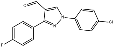 1-(4-CHLOROPHENYL)-3-(4-FLUOROPHENYL)-1H-PYRAZOLE-4-CARBALDEHYDE Structural