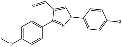 1-(4-CHLOROPHENYL)-3-(4-METHOXYPHENYL)-1H-PYRAZOLE-4-CARBALDEHYDE Structural