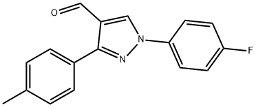 1-(4-FLUOROPHENYL)-3-(4-METHYLPHENYL)-1H-PYRAZOLE-4-CARBALDEHYDE Structural