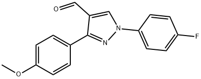 1-(4-FLUOROPHENYL)-3-(4-METHOXYPHENYL)-1H-PYRAZOLE-4-CARBALDEHYDE Structural