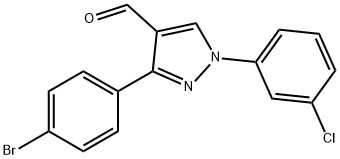 3-(4-BROMOPHENYL)-1-(3-CHLOROPHENYL)-1H-PYRAZOLE-4-CARBALDEHYDE Structural