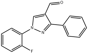 1-(2-FLUOROPHENYL)-3-PHENYL-1H-PYRAZOLE-4-CARBALDEHYDE Structural