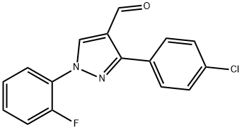 3-(4-CHLOROPHENYL)-1-(2-FLUOROPHENYL)-1H-PYRAZOLE-4-CARBALDEHYDE