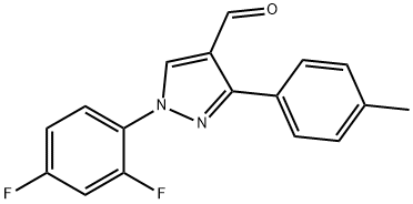 1-(2,4-DIFLUOROPHENYL)-3-P-TOLYL-1H-PYRAZOLE-4-CARBALDEHYDE Structural