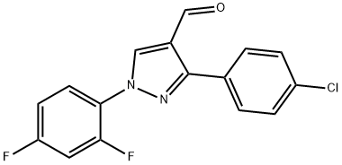 3-(4-CHLOROPHENYL)-1-(2,4-DIFLUOROPHENYL)-1H-PYRAZOLE-4-CARBALDEHYDE Structural