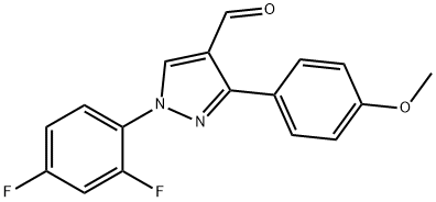 1-(2,4-DIFLUOROPHENYL)-3-(4-METHOXYPHENYL)-1H-PYRAZOLE-4-CARBALDEHYDE Structural