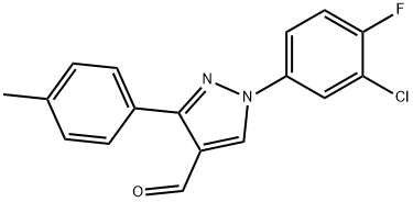 1-(3-CHLORO-4-FLUOROPHENYL)-3-P-TOLYL-1H-PYRAZOLE-4-CARBALDEHYDE Structural