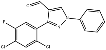 3-(2,4-DICHLORO-5-FLUOROPHENYL)-1-PHENYL-1H-PYRAZOLE-4-CARBALDEHYDE