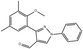 3-(2-METHOXY-3,5-DIMETHYLPHENYL)-1-PHENYL-1H-PYRAZOLE-4-CARBALDEHYDE Structural