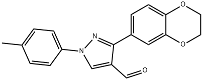 3-(2,3-DIHYDROBENZO[B][1,4]DIOXIN-6-YL)-1-P-TOLYL-1H-PYRAZOLE-4-CARBALDEHYDE Structural