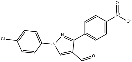 1-(4-CHLOROPHENYL)-3-(4-NITROPHENYL)-1H-PYRAZOLE-4-CARBALDEHYDE Structural