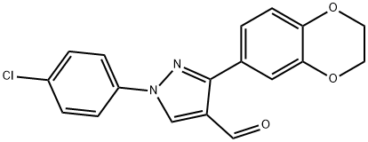 1-(4-CHLOROPHENYL)-3-(2,3-DIHYDROBENZO[B][1,4]DIOXIN-6-YL)-1H-PYRAZOLE-4-CARBALDEHYDE