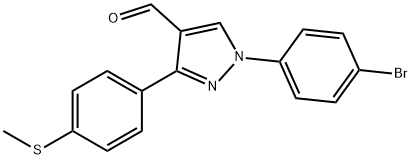 1-(4-BROMOPHENYL)-3-(4-(METHYLTHIO)PHENYL)-1H-PYRAZOLE-4-CARBALDEHYDE