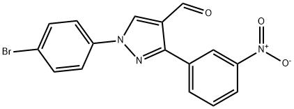 1-(4-BROMOPHENYL)-3-(3-NITROPHENYL)-1H-PYRAZOLE-4-CARBALDEHYDE Structural