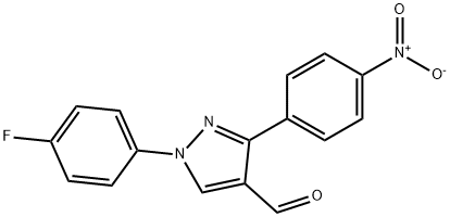 1-(4-FLUOROPHENYL)-3-(4-NITROPHENYL)-1H-PYRAZOLE-4-CARBALDEHYDE Structural