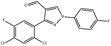 3-(2,4-DICHLORO-5-FLUOROPHENYL)-1-(4-FLUOROPHENYL)-1H-PYRAZOLE-4-CARBALDEHYDE