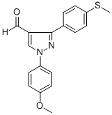 1-(4-METHOXYPHENYL)-3-(4-(METHYLTHIO)PHENYL)-1H-PYRAZOLE-4-CARBALDEHYDE