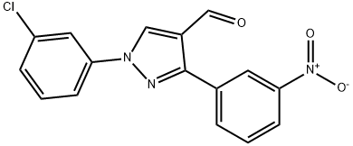 1-(3-CHLOROPHENYL)-3-(3-NITROPHENYL)-1H-PYRAZOLE-4-CARBALDEHYDE