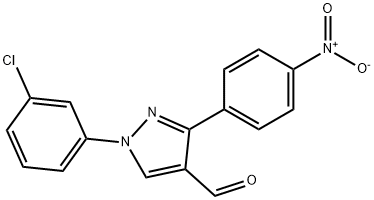 1-(3-CHLOROPHENYL)-3-(4-NITROPHENYL)-1H-PYRAZOLE-4-CARBALDEHYDE Structural