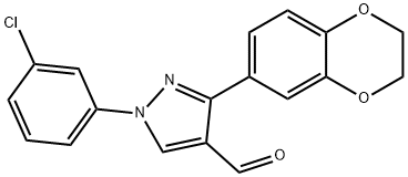 1-(3-CHLOROPHENYL)-3-(2,3-DIHYDROBENZO[B][1,4]DIOXIN-6-YL)-1H-PYRAZOLE-4-CARBALDEHYDE Structural