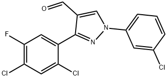 3-(2,4-DICHLORO-5-FLUOROPHENYL)-1-(3-CHLOROPHENYL)-1H-PYRAZOLE-4-CARBALDEHYDE