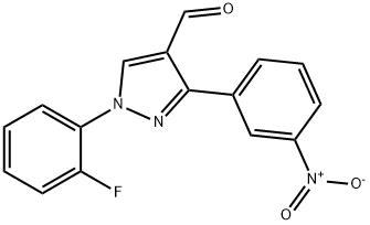 1-(2-FLUOROPHENYL)-3-(3-NITROPHENYL)-1H-PYRAZOLE-4-CARBALDEHYDE Structural