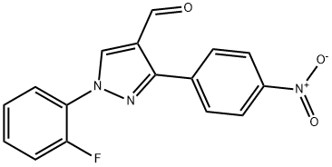 1-(2-FLUOROPHENYL)-3-(4-NITROPHENYL)-1H-PYRAZOLE-4-CARBALDEHYDE Structural