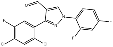 3-(2,4-DICHLORO-5-FLUOROPHENYL)-1-(2,4-DIFLUOROPHENYL)-1H-PYRAZOLE-4-CARBALDEHYDE