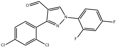 3-(2,4-DICHLOROPHENYL)-1-(2,4-DIFLUOROPHENYL)-1H-PYRAZOLE-4-CARBALDEHYDE Structural