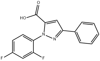 1-(2,4-DIFLUOROPHENYL)-3-PHENYL-1H-PYRAZOLE-5-CARBOXYLIC ACID Structural