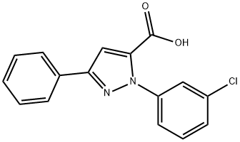 1-(3-CHLOROPHENYL)-3-PHENYL-1H-PYRAZOLE-5-CARBOXYLIC ACID Structural