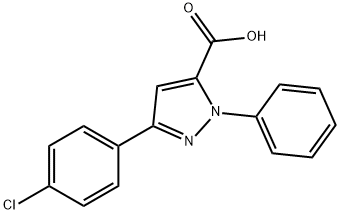 5-(4-CHLORO-PHENYL)-2-PHENYL-2H-PYRAZOLE-3-CARBOXYLIC ACID Structural