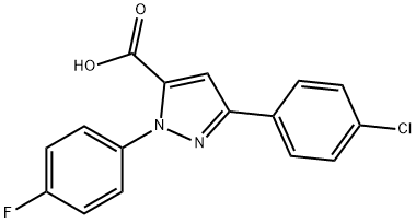 3-(4-CHLOROPHENYL)-1-(4-FLUOROPHENYL)-1H-PYRAZOLE-5-CARBOXYLIC ACID Structural