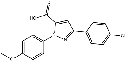 3-(4-CHLOROPHENYL)-1-(4-METHOXYPHENYL)-1H-PYRAZOLE-5-CARBOXYLIC ACID Structural