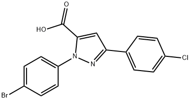 2-(4-BROMO-PHENYL)-5-(4-CHLORO-PHENYL)-2H-PYRAZOLE-3-CARBOXYLIC ACID