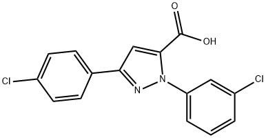 1-(3-CHLOROPHENYL)-3-(4-CHLOROPHENYL)-1H-PYRAZOLE-5-CARBOXYLIC ACID