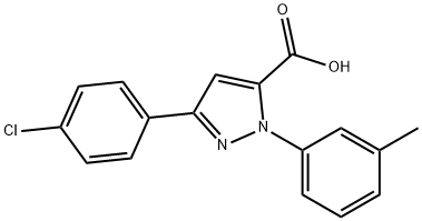 3-(4-CHLOROPHENYL)-1-M-TOLYL-1H-PYRAZOLE-5-CARBOXYLIC ACID Structural