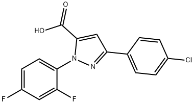 3-(4-CHLOROPHENYL)-1-(2,4-DIFLUOROPHENYL)-1H-PYRAZOLE-5-CARBOXYLIC ACID