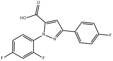 1-(2,4-DIFLUOROPHENYL)-3-(4-FLUOROPHENYL)-1H-PYRAZOLE-5-CARBOXYLIC ACID Structural