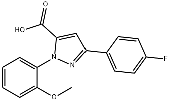 3-(4-FLUOROPHENYL)-1-(2-METHOXYPHENYL)-1H-PYRAZOLE-5-CARBOXYLIC ACID Structural