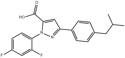 1-(2,4-DIFLUOROPHENYL)-3-(4-ISOBUTYLPHENYL)-1H-PYRAZOLE-5-CARBOXYLIC ACID