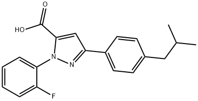 1-(2-FLUOROPHENYL)-3-(4-ISOBUTYLPHENYL)-1H-PYRAZOLE-5-CARBOXYLIC ACID