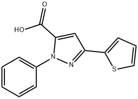 2-PHENYL-5-THIOPHEN-2-YL-2H-PYRAZOLE-3-CARBOXYLICACID