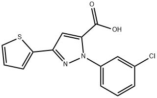 2-(3-CHLORO-PHENYL)-5-THIOPHEN-2-YL-2H-PYRAZOLE-3-CARBOXYLIC ACID