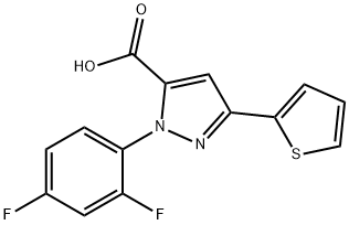 2-(2,4-DIFLUORO-PHENYL)-5-THIOPHEN-2-YL-2H-PYRAZOLE-3-CARBOXYLIC ACID