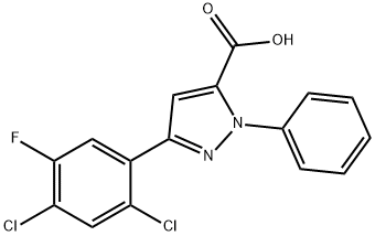 3-(2,4-DICHLORO-5-FLUOROPHENYL)-1-PHENYL-1H-PYRAZOLE-5-CARBOXYLIC ACID