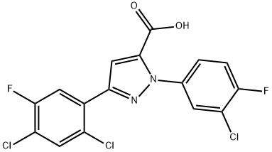 1-(3-CHLORO-4-FLUOROPHENYL)-3-(2,4-DICHLORO-5-FLUOROPHENYL)-1H-PYRAZOLE-5-CARBOXYLIC ACID